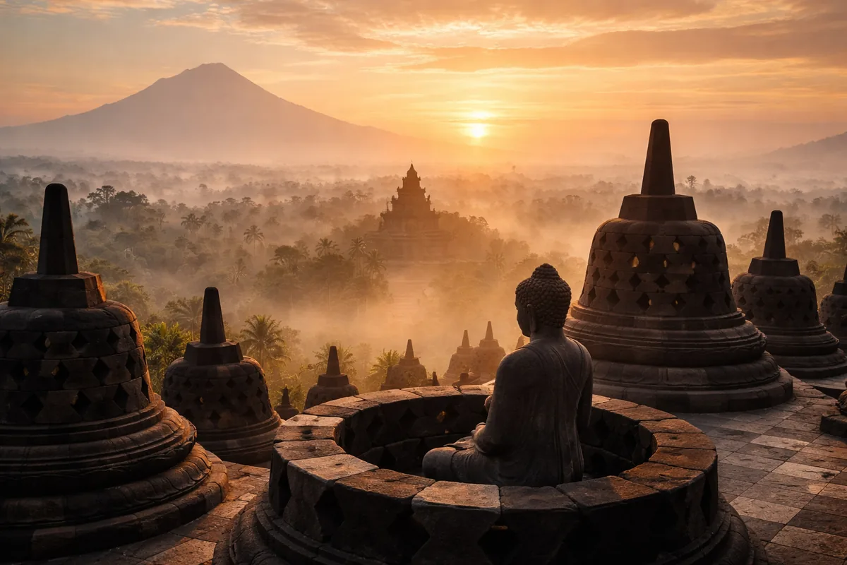 Comment Borobudur influence-t-il le bouddhisme et les expériences spirituelles en Asie
