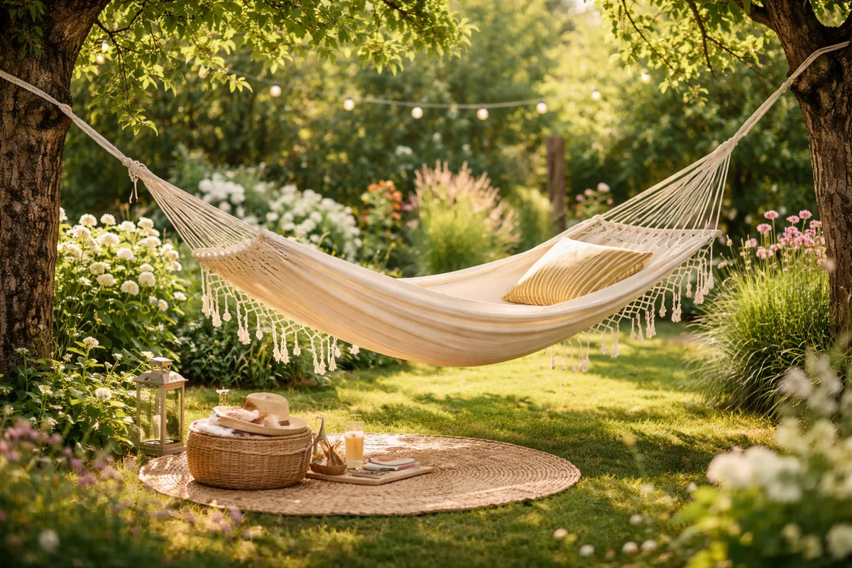 Comment installer un hamac suspendu dans son jardin pour une détente optimale