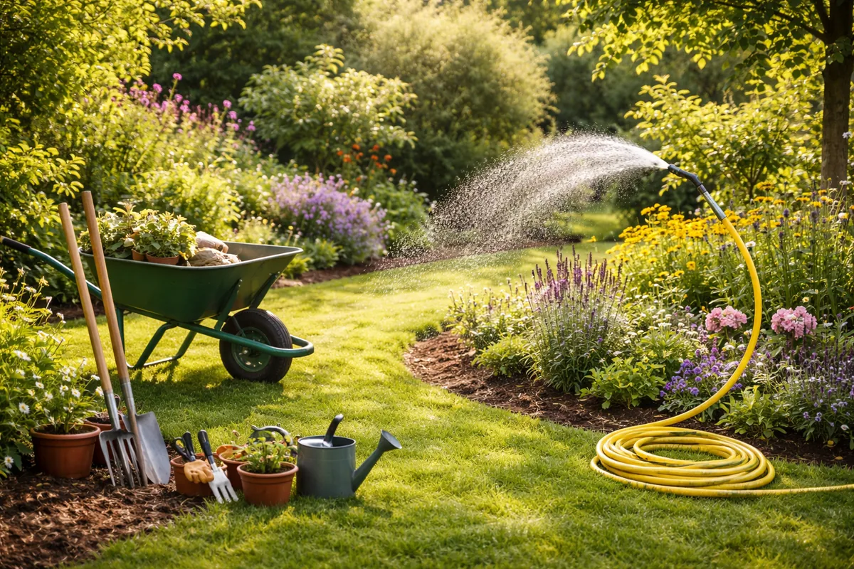 Comment bien entretenir son jardin avec les outils adaptés et un arrosage efficace